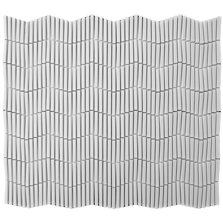 Emser Revify 0.1" x 1.3" Keys Mosaic 10" x 12" Matte  White 