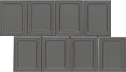 Emser Cuadro Frame 9" x 14" Mosaic 4" x 5" Polished Charcoal
