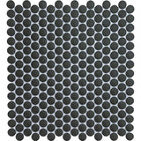Emser Source 1" x 1" Penny Mosaic 11" x 12" Matte Black 