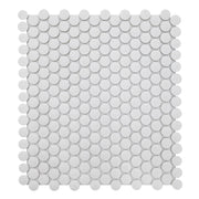 Emser Source 1" x 1" Penny Mosaic 11" x 12" Matte Pure White