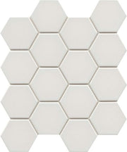 Emser Catch 10" X 12" Hexagon Mosaic 3" Glossy Gray