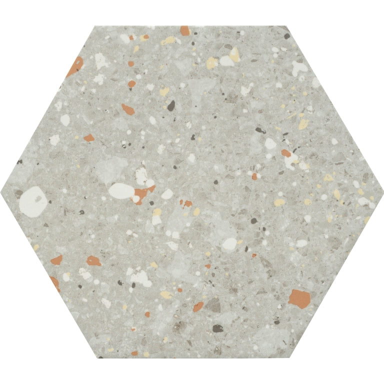Emser Tatsu 10" x 11" Hexagon Satin Gris 