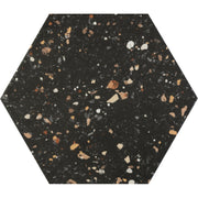 Emser Tatsu 10" x 11" Hexagon Satin Noir 
