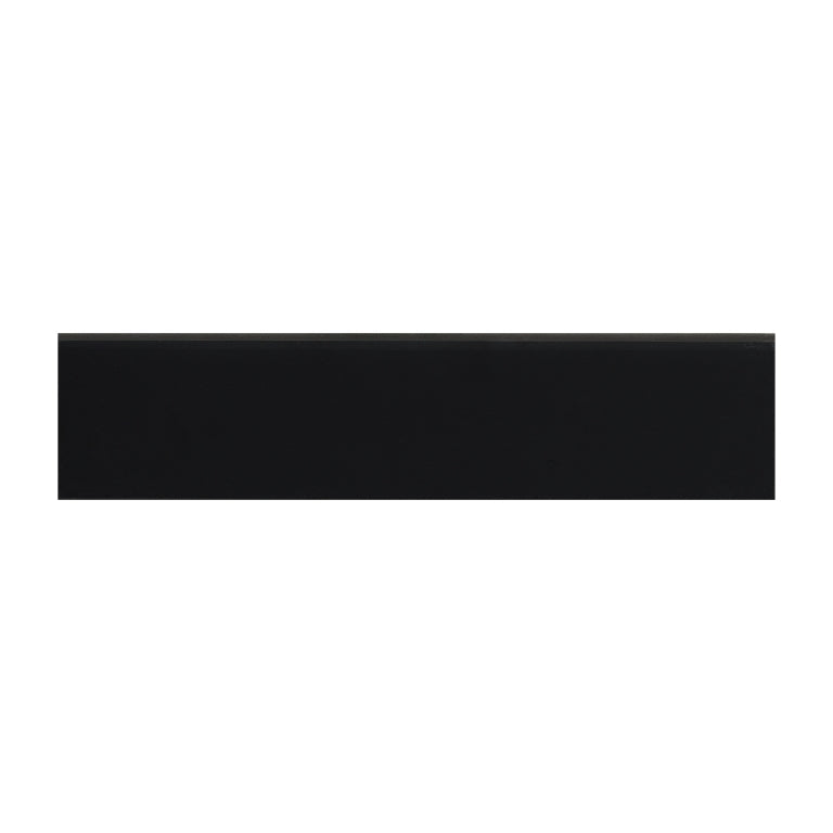 Emser Times Square 3" x 12" Square Bullnose Polished Black 