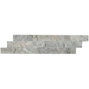 Emser Structure 6" x 24" Stacked ledger  Travertine Silver