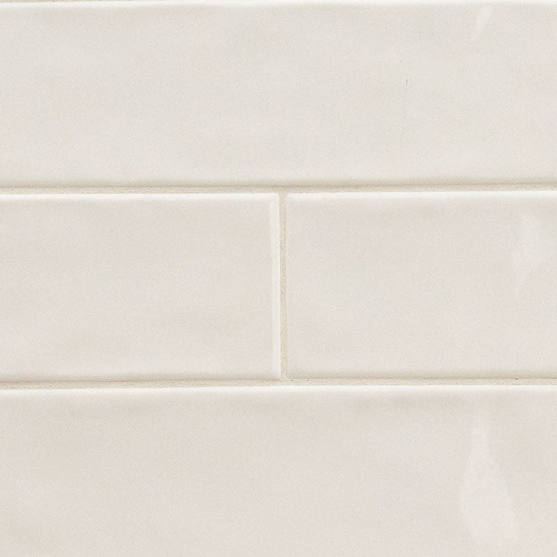 MS International Urbano 12" x 12" Subway 4" x 12" Glossy Crema