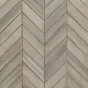 MS International Watercolor 12" x 15" Chevron Mosaic Grigio