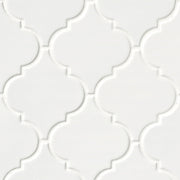 MS International Highland Park 12" x 12" Glossy Whisper White Arabesque