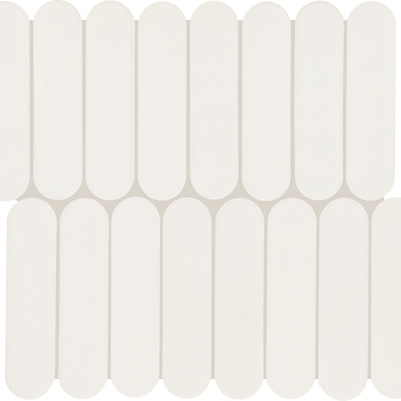 Daltile Artefino Element 5.5" x 6" Capsule Mosaic 13" x 12" White