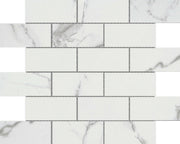 Emser Serendra 12"x12" Off-set Mosaic 2"x4" Polished Mila