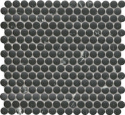 Emser Elegan 11" x 12" Penny Round Mosaic Matte Nero