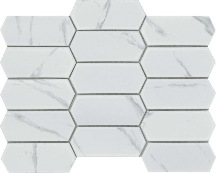 Emser Elegan 10" x 13" Thicket Mosaic Matte Calacata